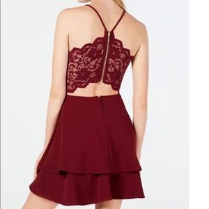 burgundy cocktail dress